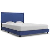  Posteljni okvir brez vzmetnice modra tkanina 135x190 cm, (21829402) Cene