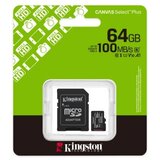 Kingston Memorijska kartica U1 V10 SDXC 64GB Canvas Select Plus G3 150R SDCS3/64GB + adapter Cene