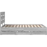  Krevetna konstrukcija Siva Sonoma 120 x 190 cm Inženjersko Drvo | shoptok.hr