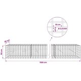  Gabion s žicom debljine 3 5 mm i mrežom 5x10 cm 1100x20x50 cm - 20 cm 50 cm 1100 cm | shoptok.hr