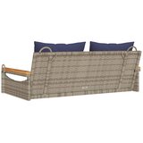  Klupa za ljuljanje s jastucima siva 109x62x40 cm od poliratana | shoptok.hr