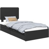 Krevet s od storage Podesivo Crna 90 x 190 cm Konstruirano drvo | shoptok.hr