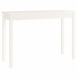 Maison Chic konzolna miza - miza ob steni bela 110x40x75 cm trdna borovina, (21786421) | Shoptok.si