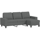  Trosjed s tabureom tamnosivi 180 cm od tkanine | shoptok.hr