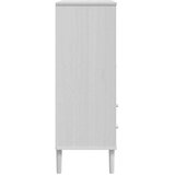  Komoda SENJA videz ratana bela 90x40x112 cm trdna bor | Shoptok.si