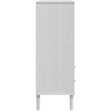  Visoka komoda SENJA bijela izgled ratana 90x40x112 cm borovina | shoptok.hr