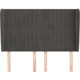  Uzglavlje s ušima tamnosivo 147x23x118/128 cm baršunasto | shoptok.hr