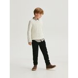 Reserved - Džemper s uzorkom pletenica - krem | shoptok.hr