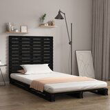 vidaXL Zidno uzglavlje crni 146x3x91,5 cm od masivne borovine Cijene