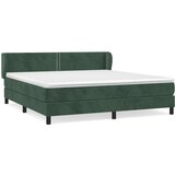 vidaXL Box spring postelja z vzmetnico temno zelena 180x200 cm žamet, (20899808) Cene