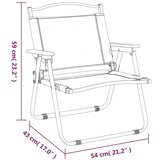 vidaXL Stolice za kampiranje 2 kom crne 54x43x59 cm od tkanine Oxford | shoptok.hr