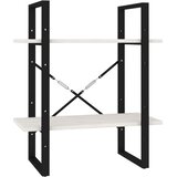 Ormarić za knjige s 2 razine bijeli 60x30x70cm masivna borovina | shoptok.hr