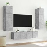 TV ormarić s LED svjetlima siva boja betona 60x35x31 cm | shoptok.hr
