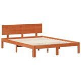  Konstrukcija postelje 2 pcs Voskast rjav Masivno borovo les, (5000121170) | Shoptok.si