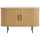 Unique Furniture Komoda u dekoru hrasta s kliznim vratima u prirodnoj boji 120x76x45 cm Nola – Cijene
