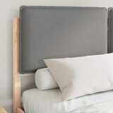vidaXL Posteljni okvir z oblazinjenim vzglavjem Svetlo siva | Shoptok.si