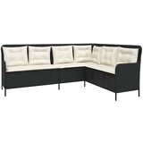  2-dijelna vrtna garnitura od poliratana s jastucima crna | shoptok.hr