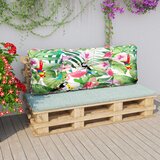 vidaXL Blazina za kavč iz palet večbarvna 120x40x12 cm blago Cene