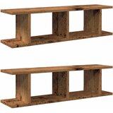  Zidne police 2 kom boja staro drvo 75x18x20cm konstruirano drvo | Eponuda.com