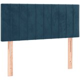 Box spring krevet s madracem tamnoplavi 90x190 cm baršunasti | shoptok.hr