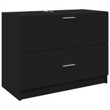 Ormarić za umivaonik crni 78 x 37 x 59 cm od konstruiranog drva | shoptok.hr