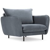 Cosmopolitan Design Siv žameten fotelj Vienna Cene