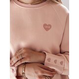 DStreet Bluza damska oversize z sercami LOVELISA różowa | shoptok.hr