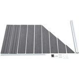 vidaXL Panel za ogradu WPC 95 x (105 - 180) cm sivi | shoptok.hr