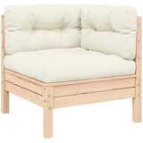  Kutna vrtna sofa s krem jastucima od masivne borovine | shoptok.hr
