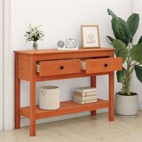 Konzolna stolica s ladicama Vosak smeđa 100 x 35 x 75 cm | shoptok.hr