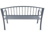  Vrtna klupa s naslonom, park klupa za terasu i balkon, metalna konstrukcija, grafitna | shoptok.hr