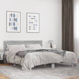 Furnova Posteljni okvir siva sonoma 180x200 cm inž. les in kovina, (21934885) Cene