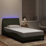 Furnova Posteljni okvir z LED lučkami svetlo siv 100x200 cm žamet, (21939204) Cene