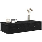 vidaXL Zidna polica s ladicama crna 80x34x17 cm izrađeno drvo cijene