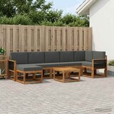  Set vanjskih sofa 8 kom. Prirodna i antracit Poliester | shoptok.hr