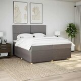  Krevet s oprugama i madracem smeđesivi 200x200 cm od tkanine | shoptok.hr