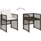 vidaXL vrtna jedilna garnitura z blazinami 7-delna rjav poli ratan | Shoptok.si