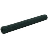 vidaXL Žična mreža za ograjo jeklo s PVC oblogo 25x1,2 m zelena Cene