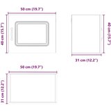  Zidni kuhinjski ormarić s policom Betonski sivi 50 x 31 x 40 cm | shoptok.hr