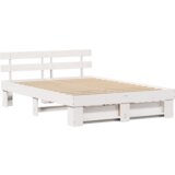  Krevetna konstrukcija Bijelo 160 x 200 cm Čvrsta borova drva | shoptok.hr