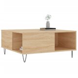  Stolić za kavu boja hrasta 80x80x36,5 cm konstruirano drvo | Shoptok.si