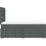 vidaXL Box spring postelja z vzmetnico temno siva 120x190 cm blago | Shoptok.si