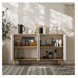 Hanah home Hanah Kućna konzola Venecija, 120x73,6x29,6 cm, Bijeli hrast | Eponuda.ba