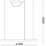 Ideal Lux led prigušiva luster na sajli oracle s LED/28W/230V 4000K prečnik 50 cm bela | Eponuda.com