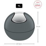 Spirella Tamno siva plastična kanta za smeće 1 l Bowl – | shoptok.hr