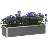  Povišena gredica - Vrtna gredica Siva 100 x 30 x 22 cm WPC i aluminij - 100 x 30 x 22 cm | shoptok.hr