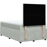 vidaXL Box spring postelja z vzmetnico svetlo siva 120x190 cm žamet | Shoptok.si