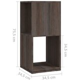  Rotirajući ormarić sivi/hrast sonoma 34,5x34,5x75,5 cm iverica | shoptok.hr