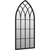 vidaXL Vrtno ogledalo črno 100x45 cm železno za zunanjo uporabo, (20919622) | Shoptok.si