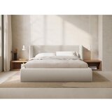Windsor & Co Sofas Bež oblazinjena zakonska postelja s prostorom za shranjevanje z letvenim dnom 200x200 cm Jason – | Shoptok.si